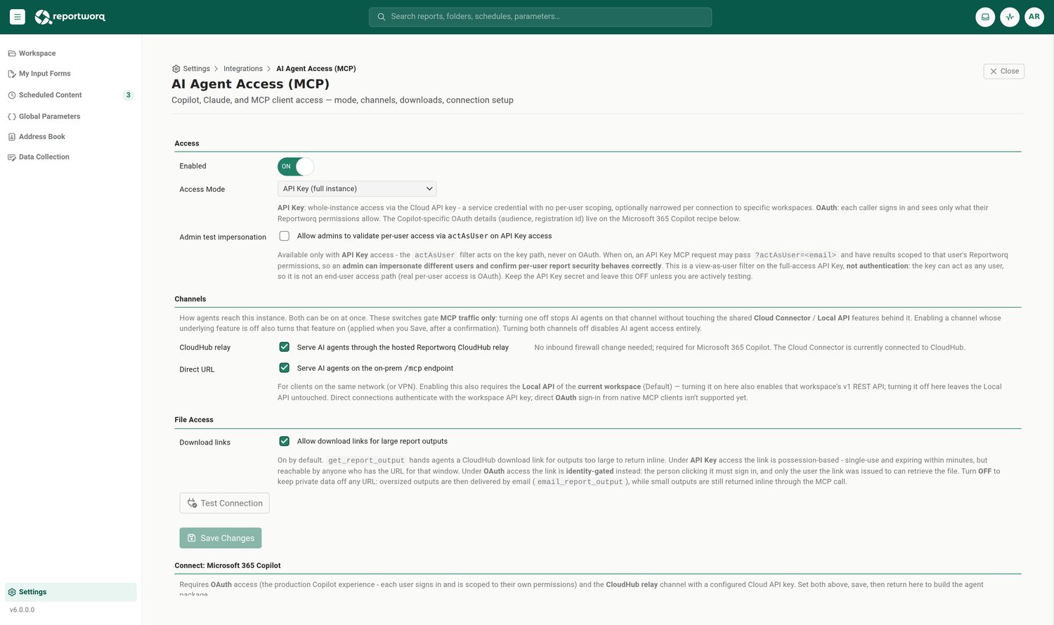 Reportworq screenshot: ai guardrails